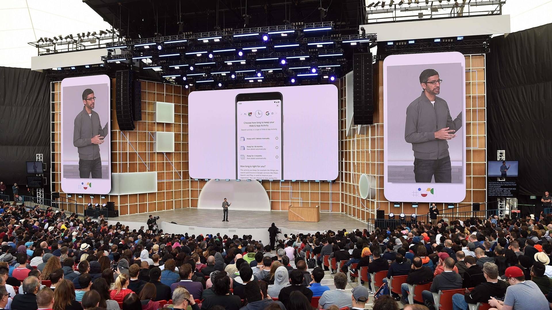 Googles CEO Sundar Pichai kommer ikke til at stå på scenen til selskabets udviklerkonference Google I/O i år. | Foto: Josh Edelson/AFP / AFP