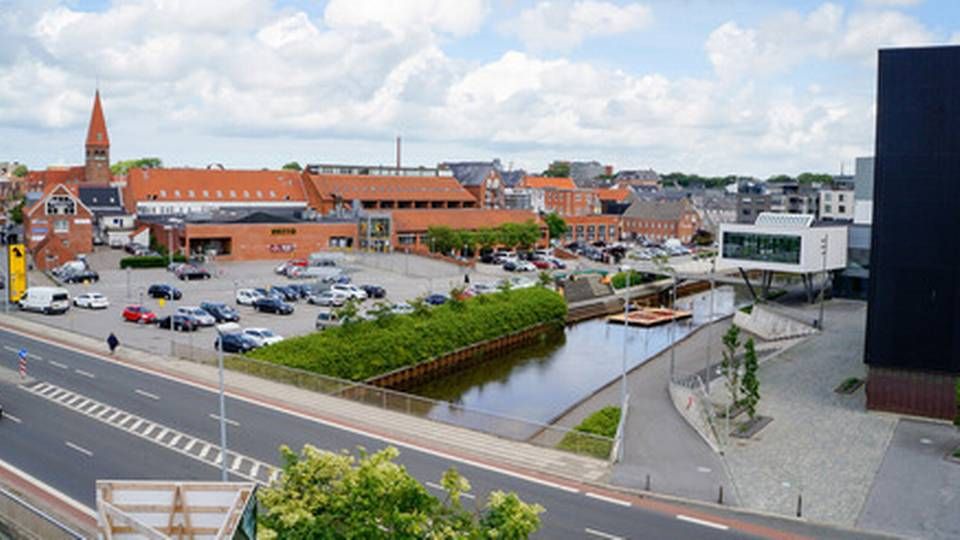 Holstebro midtby får muligvis 36 nye boliger i stedet for den snart forladte Scala-boiograf. | Foto: PR / Holstebro Kommune