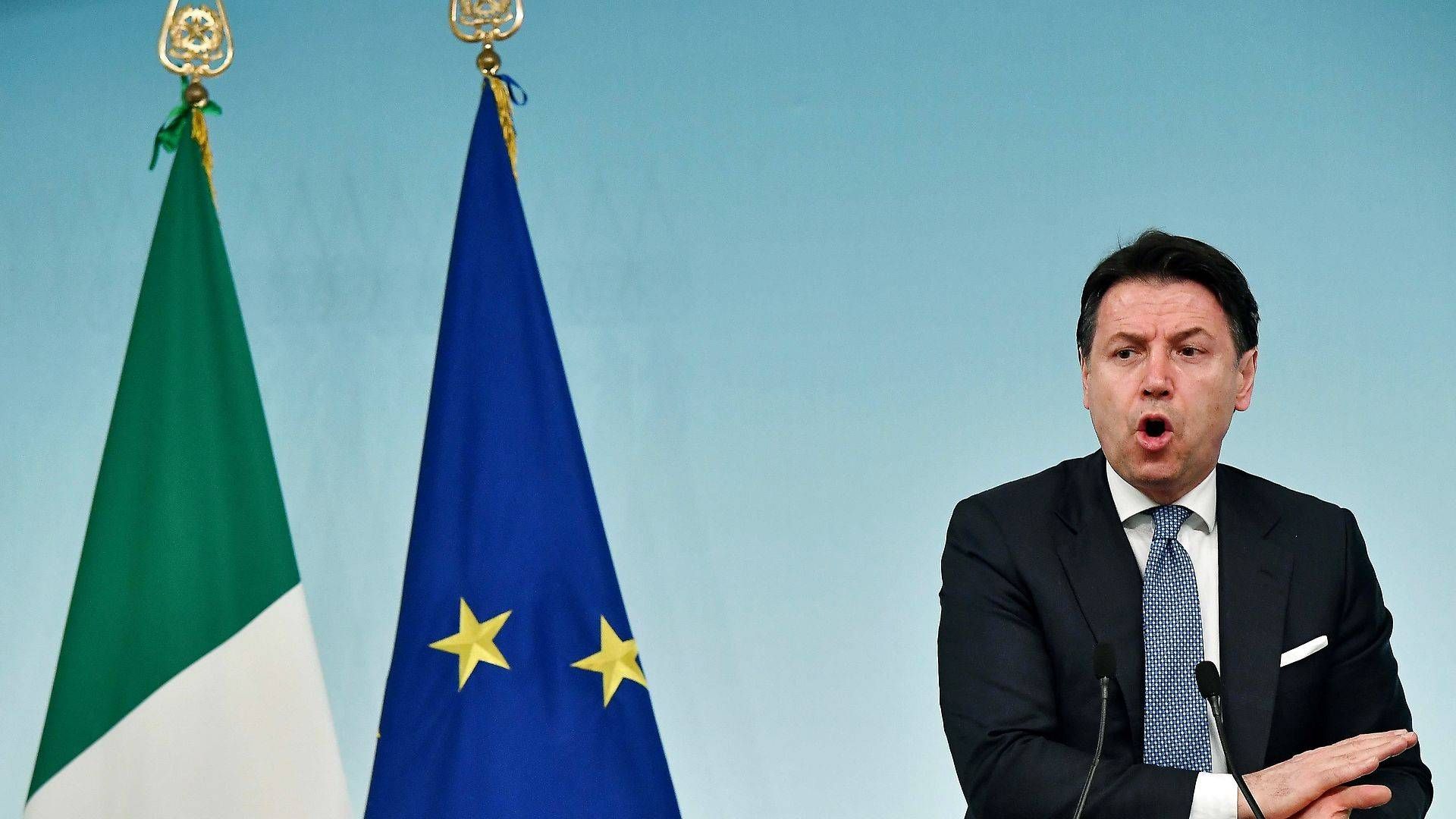 Italiens premierminister Giuseppe Conte har meddelt en større karantæne af borgerne i 12 provinser. | Foto: Tiziana Fabi/AFP/Ritzau Scanpix