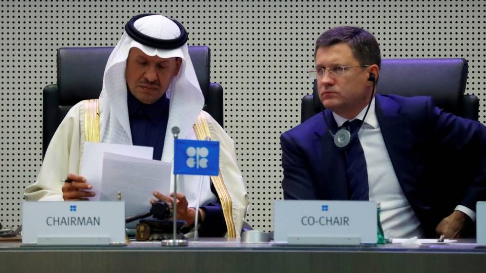 Saudi-Arabian Energy Minister Prince Abdulaziz bin Salman Al Saud (left) and his Russian colleague Alexander Novak were unable to reach agreement on a new production cap at the weekend's OPEC meeting. | Photo: Leonhard Foeger/REUTERS / X00360