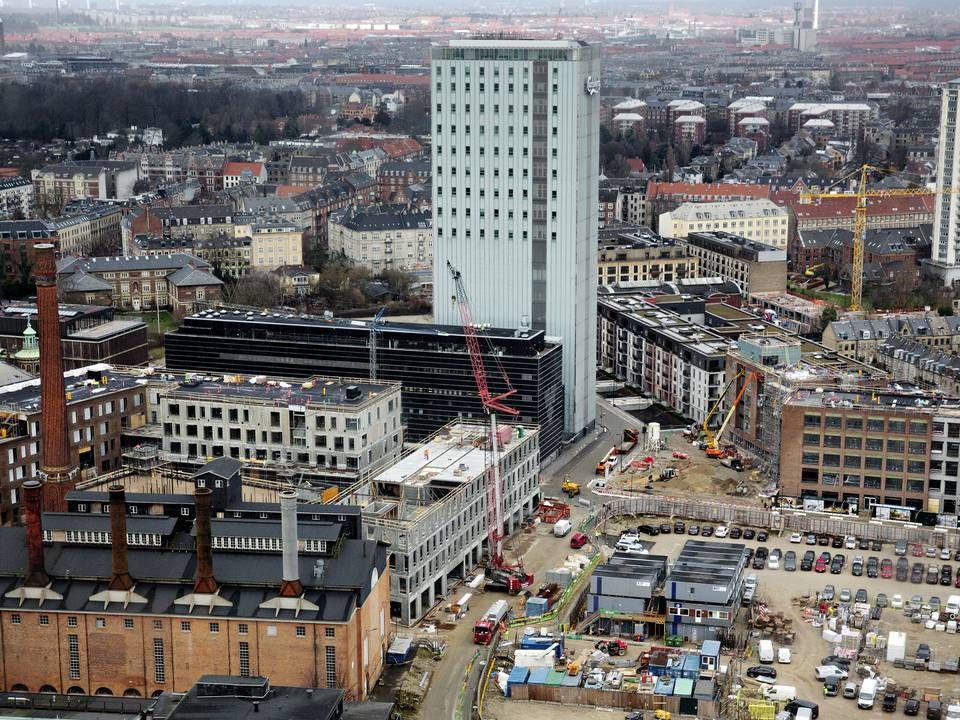 Aktuelt er 40 pct. af Carlsberg Byen i København færdigbygget. Ved udgangen af 2022 er andelen efter planen 80 pct. | Foto: Martin Lehmann