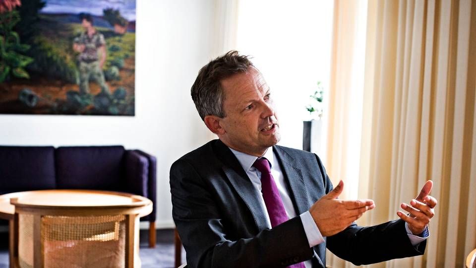 Ulrik Nødgaard, administrerende direktør i Finans Danmark, vil have en cororna-håndsrækning til bankerne. | Foto: Melissa Kühn Hjerrild/Politiken/Ritzau Scanpix