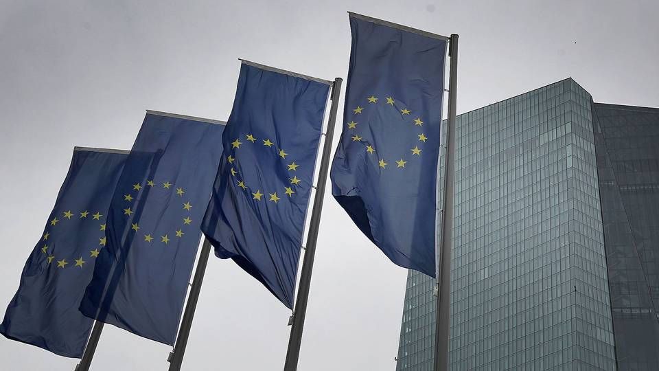 ECB i Frankfurt har anonceret en hjælpepakke for at understøtte økonomien i Europa. | Foto: Daniel Roland/AFP/Ritzau Scanpix