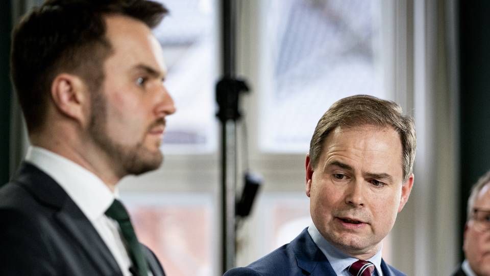 Erhversminister Simon Kollerup og finansminister Nikolaj Wammen. | Foto: Ida Guldbæk Arentsen//