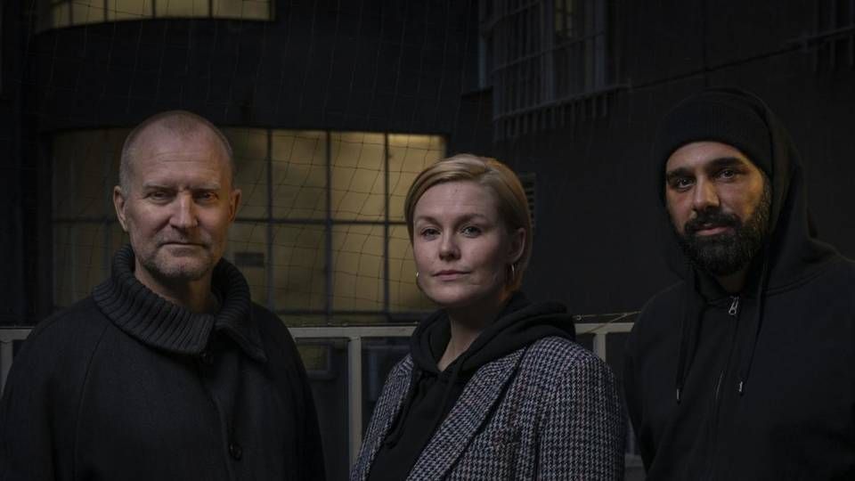 "Marco Effekten" har Ulrich Thomsen i rollen som Carl Mørck, Zaki Youssef og Sofie Torp spiller politikollegerne Assad og Rose. | Foto: PR/Nordisk Film