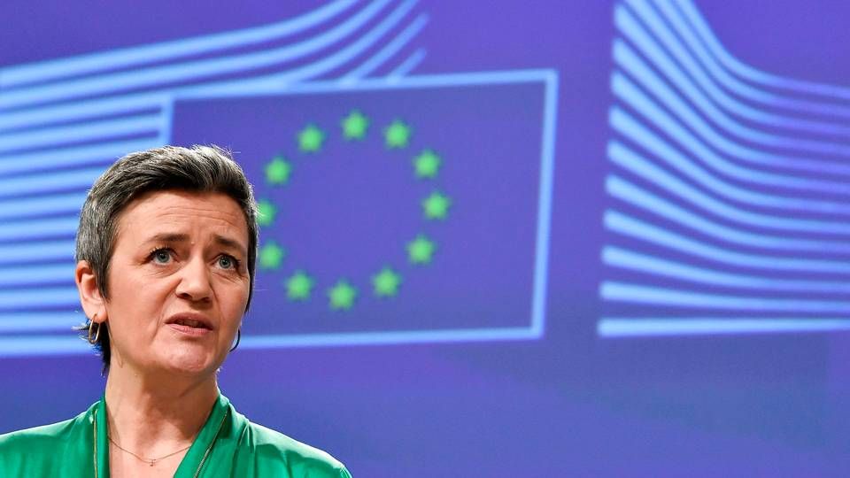 Margrethe Vestager, EU-Kommissær med ansvar for konkurrence, har fremsat et forslag, så virksomheder kan modtage statsstøtte under coronakrisen. | Foto: John Thys/AFP/Ritzau Scanpix