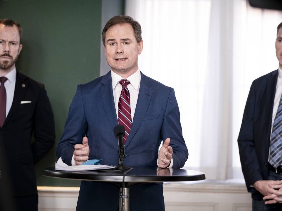 Finansminister Nicolai Wammen holder pressemøde om en økonomisk aftale med alle folketingets partier. | Foto: LISELOTTE SABROE / RITZAU SCANPIX.