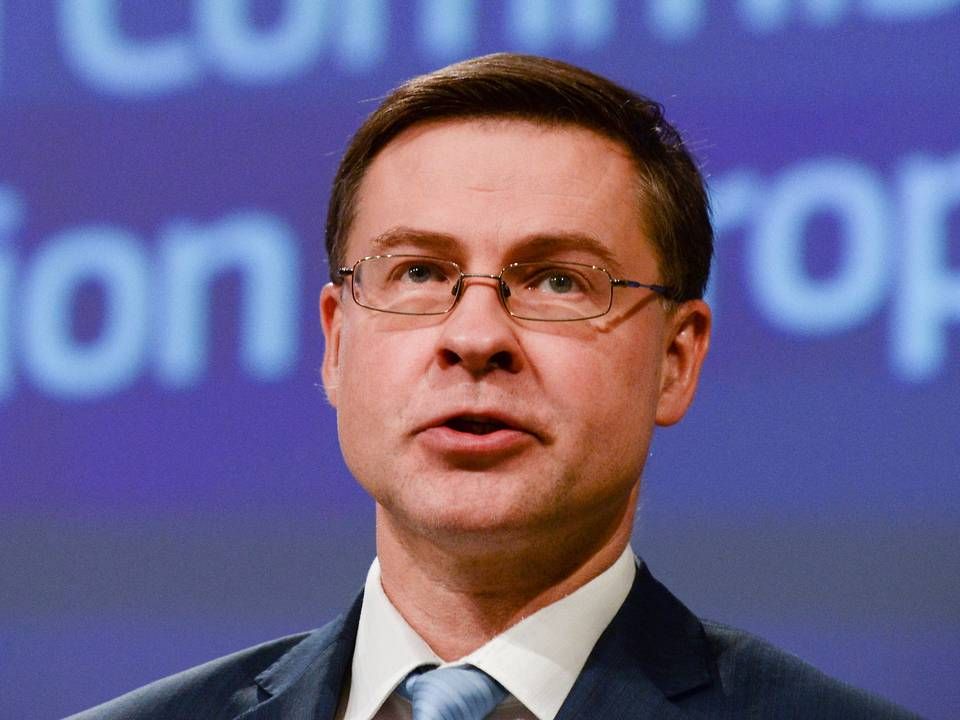 Valdis Dombrovskis, EU-Kommissionens viceformand med ansvar for det finansielle område, lover at have realkreditten med i tankerne, når de nye baselregler skal implementeres. | Foto: Johanna Geron/Reuters/Ritzau Scanpix
