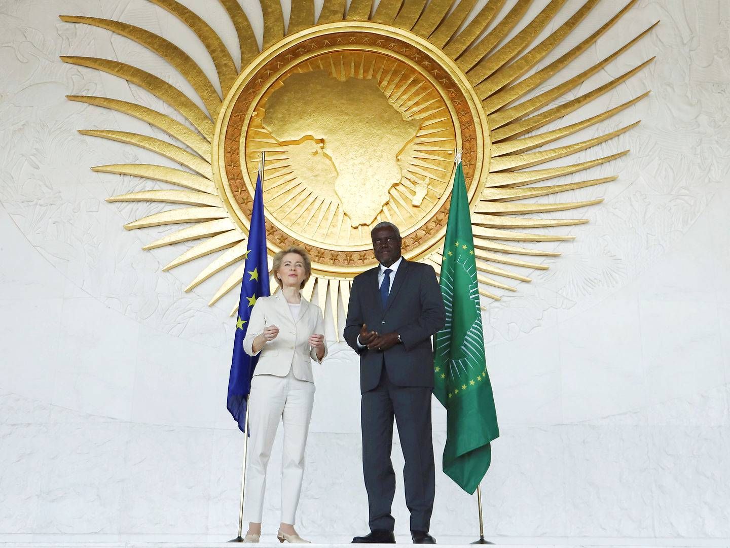 EU-Kommissionens formand, Ursula von der Leyen, har to gange besøgt Addis Abbaba for at støtte op om arbejdet med en afrikansk handelsaftale. | Foto: Tiksa Negeri/Reuters/Ritzau Scanpix