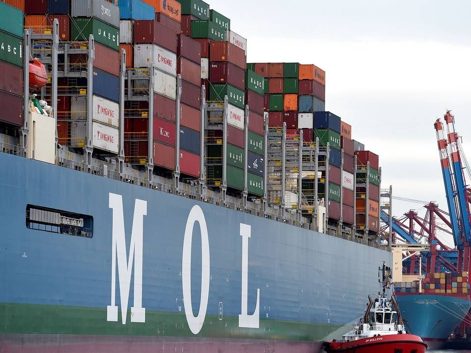 MOL is one of three Japanese shipping companies behind box carrier ONE. This photo is from 2017 and predates ONE's launch. | Photo: Fabian Bimmer/Reuters/Ritzau Scanpix