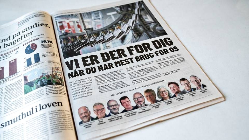 En række lokale og regionale medier gik tidligere på ugen sammen om en fælles appel til læsere om at støtte dagbladene. | Foto: Henning Bagger/Ritzau Scanpix