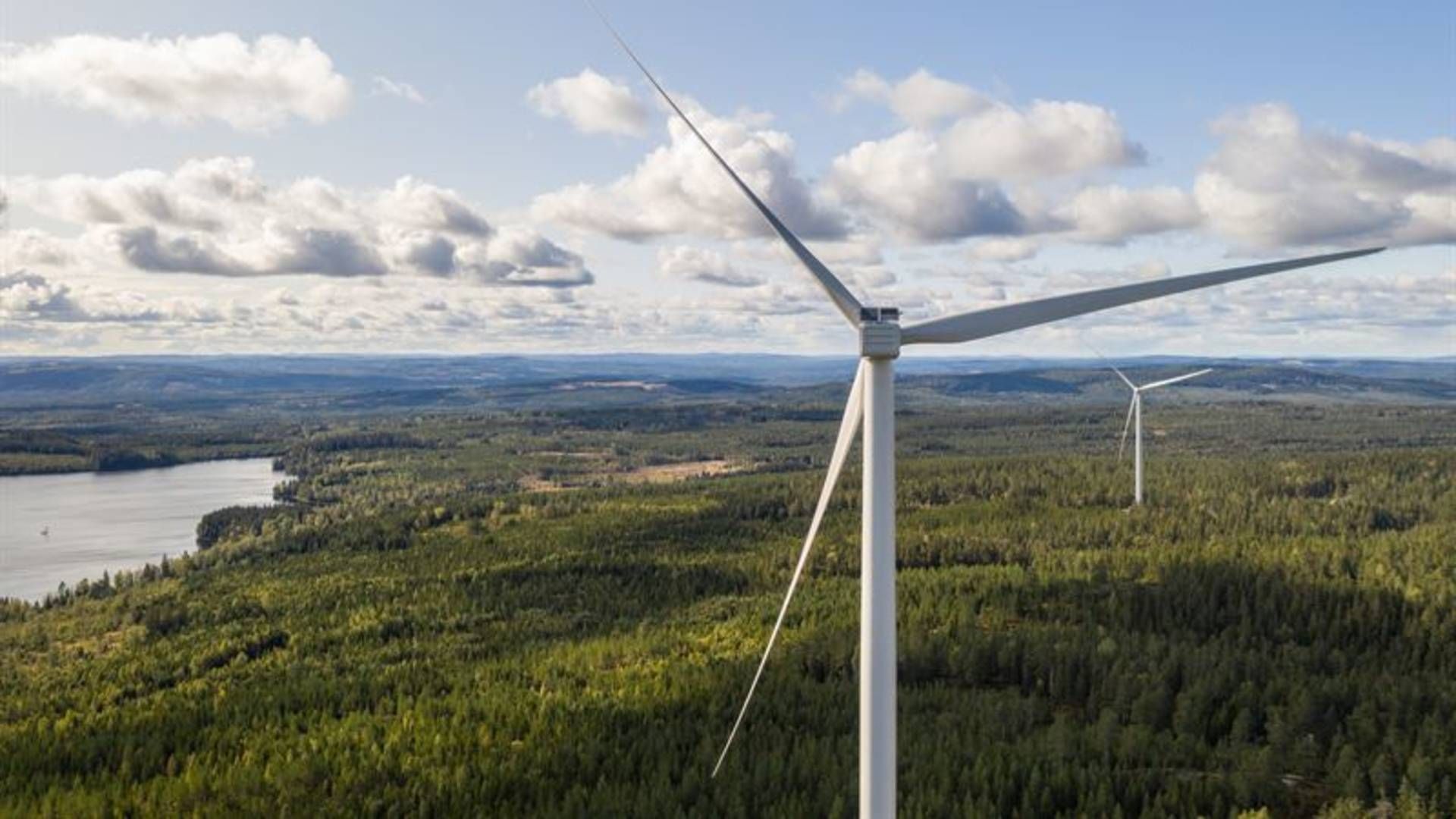 Orrberget vindpark består af ni Nordex-møller. | Foto: PR / OX2