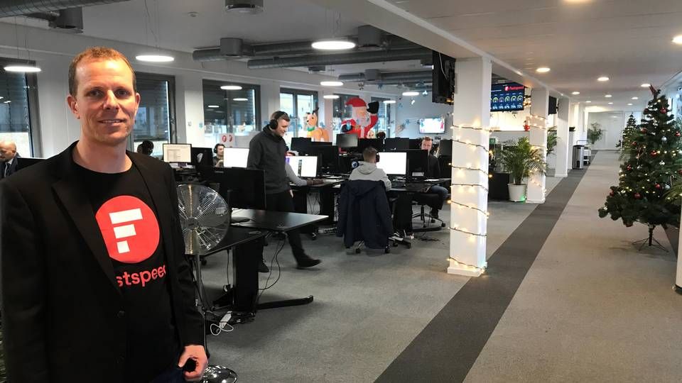 Jens Raith, direktør, Fastspeed, dengang man kunne arbejde på selskabets kontor. Nu er de fleste sendt hjem. | Foto: Malte Oxvig