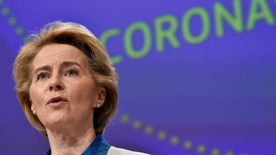 EU-Kommissionens formand, Ursula von der Leyen, har været nødt til at udskyde nogle initiativer på klimaområdet på grund af coronakrisen. | Foto: Pool/Reuters/Ritzau Scanpix