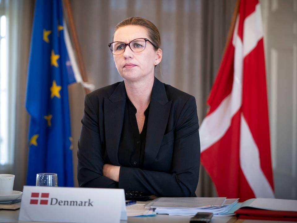 Mette Frederiksen (S) sad torsdag i møde med EU's andre stats- og regeringsledere, men EU-Kommissionens bud på en genoprejsningsplan rokker ved flere af de danske kæpheste. | Foto: Liselotte Sabroe/Ritzau Scanpix