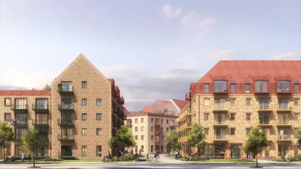 Ejendomsinvestoren NREP og projektudviklingeren AG Gruppen har indgået aftale om at opføre ca. 400 nye 1-5 værelses boliger, et plejecenter samt en kommunal daginstitution i Københavns Sydhavn. | Foto: PR / AG Gruppen