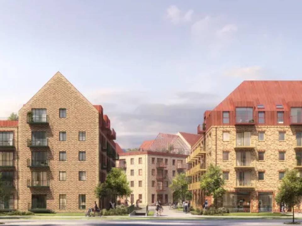 Ejendomsinvestoren NREP og projektudviklingeren AG Gruppen har indgået aftale om at opføre ca. 400 nye 1-5 værelses boliger, et plejecenter samt en kommunal daginstitution i Københavns Sydhavn. | Foto: PR / AG Gruppen
