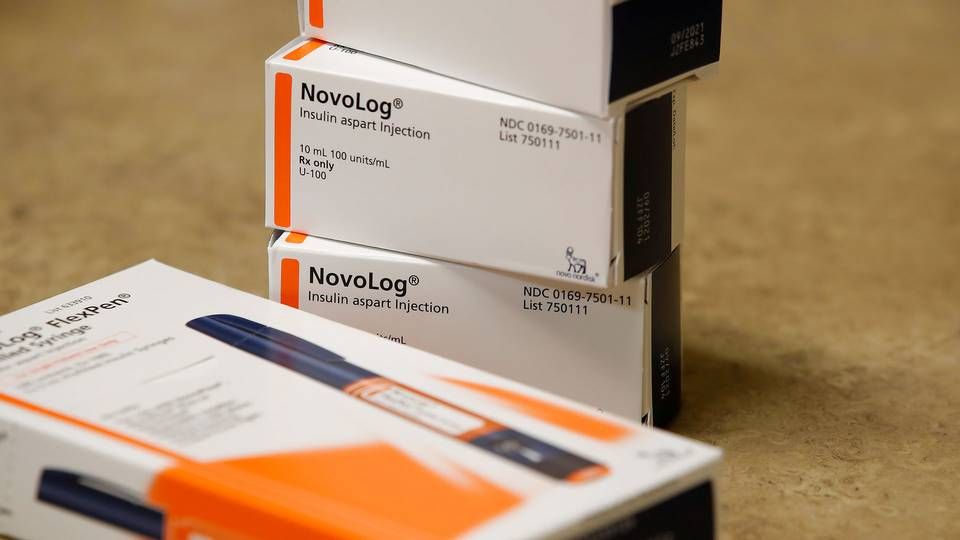 Novo Nordisks insulin aspart er kendt som Novorapid i Europa og Novolog i USA. | Foto: George Frey / Reuters / Ritzau Scanpix