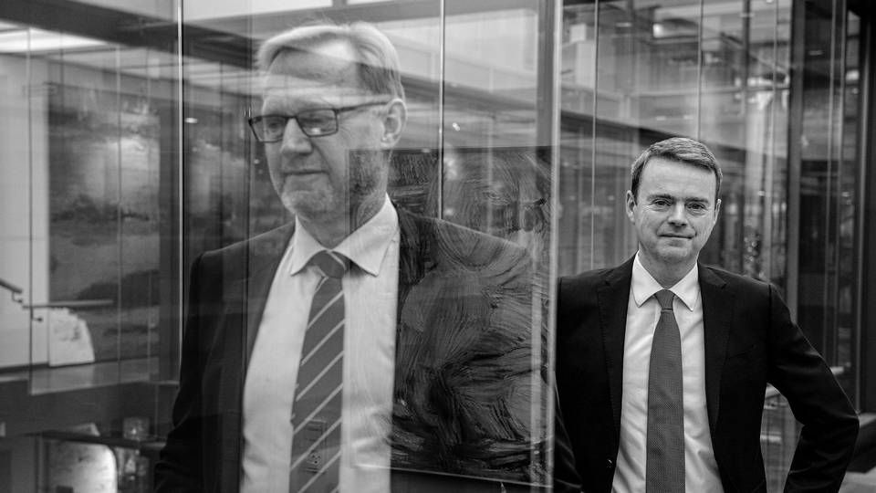 Anders Dam (tv.) og bankdirektør Peter Schleidt (th.) | Foto: Casper Dalhoff/Ritzau Scanpix