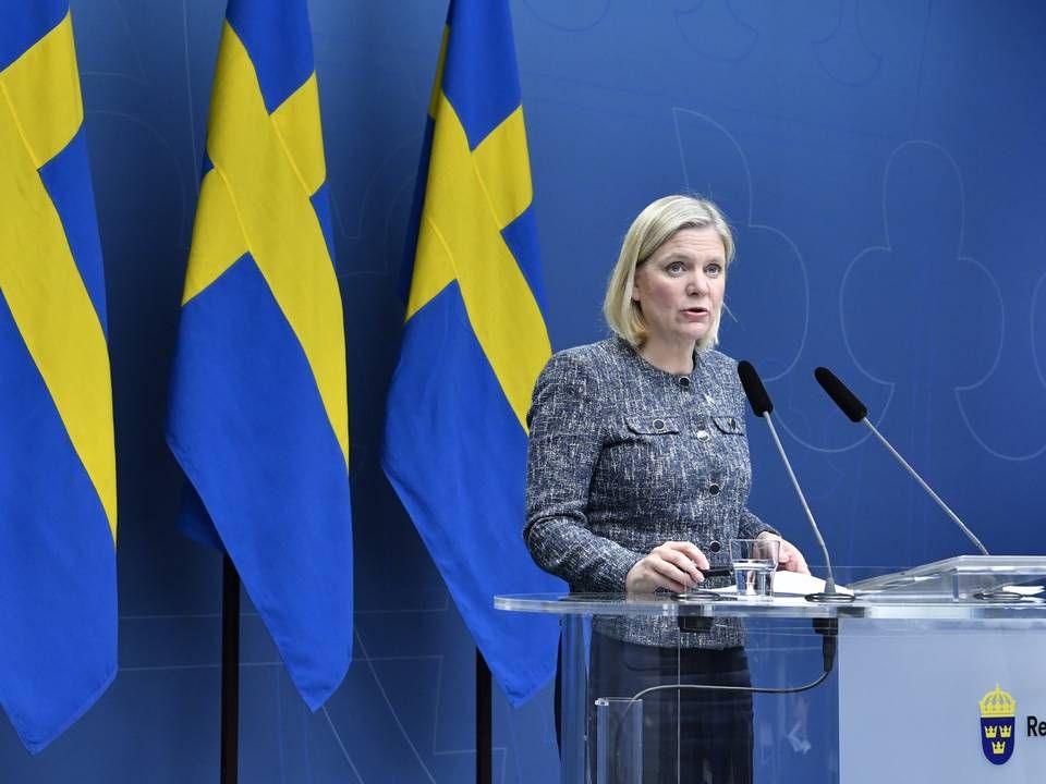 Sveriges finansminister Magadalena Andersson har ikke hatt stor suksess med utlån til småbedrifter. | Foto: Foto: Jessica Gow/TT/NTB scanpix