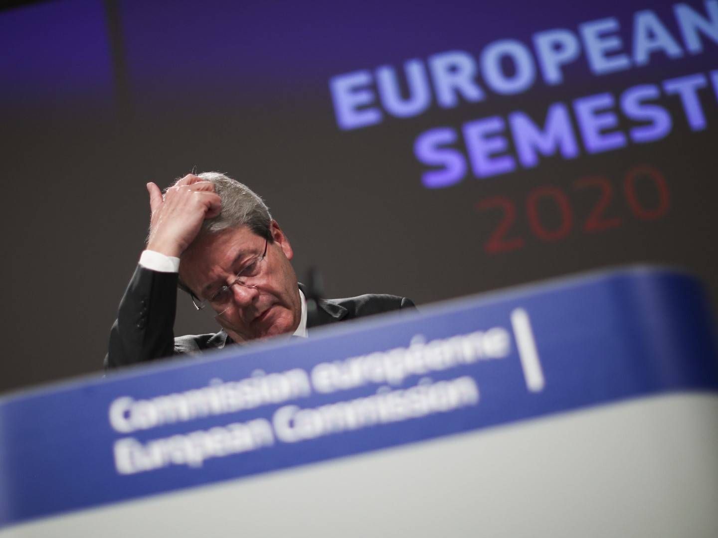 EUs økonomikommissær Paolo Gentiloni mener dybden i resesjonen og styrken i rekylen vil være ujevn | Foto: Francisco Seco/AP