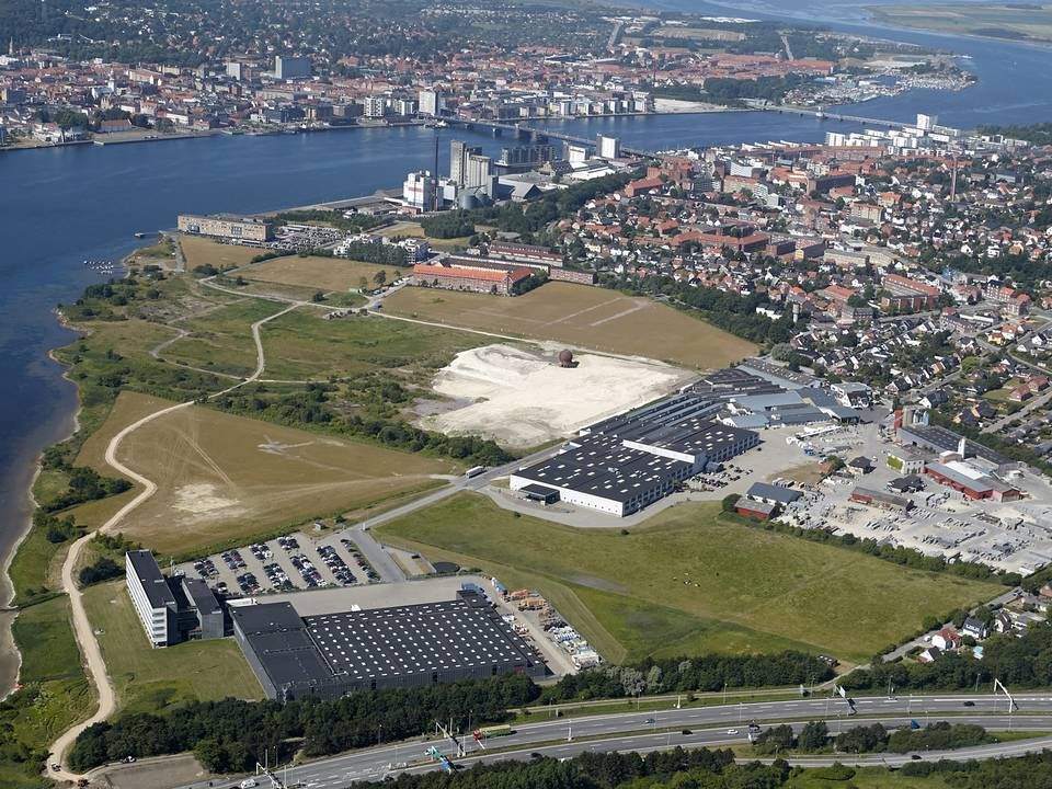 Området, hvor den nye bydel Stigsborg Havnefront i Aalborg, skal udvikles over de kommende år. | Foto: PR / Stigsborg Havnefront