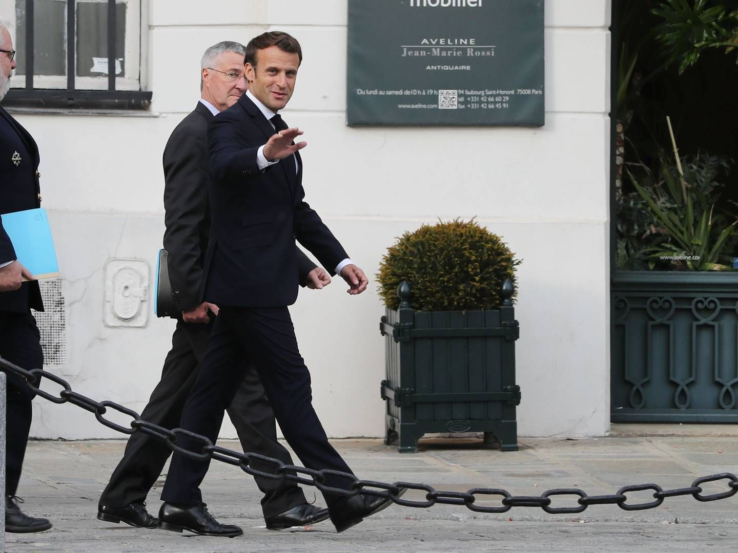 Den franske præsident Emmanuel Macron er uenig i, at USA skal have førsteret på en vaccine mod covid-19, hvis den franske medicinalproducent Sanofi får den færdigudviklet. | Foto: Ludovic Marin/AFP / AFP