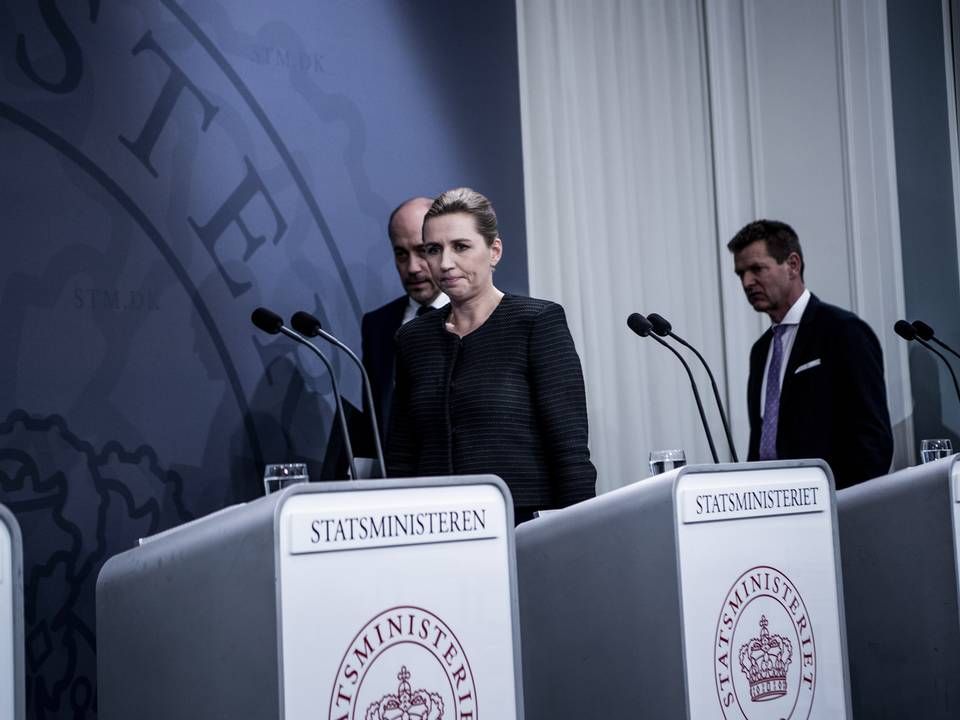 Statsminister Mette Frederiksen annoncerede på et pressemøde d. 11. marts regeringens nedlukningstiltag | Foto: Anthon Unger/Ritzau Scanpix