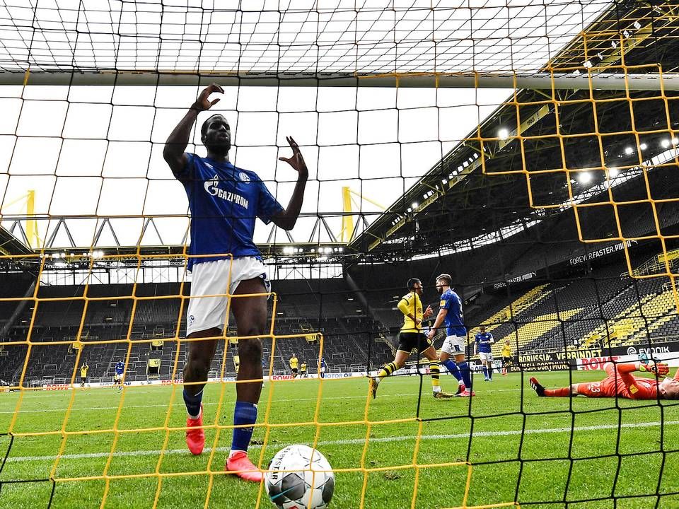 Dortmund vandt 4-0 over Schalke 04 lørdag, da Bundesligaen begyndte igen efter coronapause. | Foto: Pool/Reuters/Ritzau Scanpix
