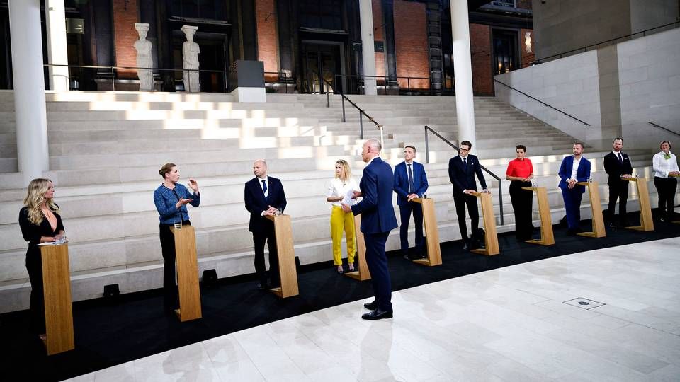 Lederne af Folketingets ti partier var i sidste uge samlet til debat på Statens Museum for Kunst. | Foto: Philip Davali/Ritzau Scanpix