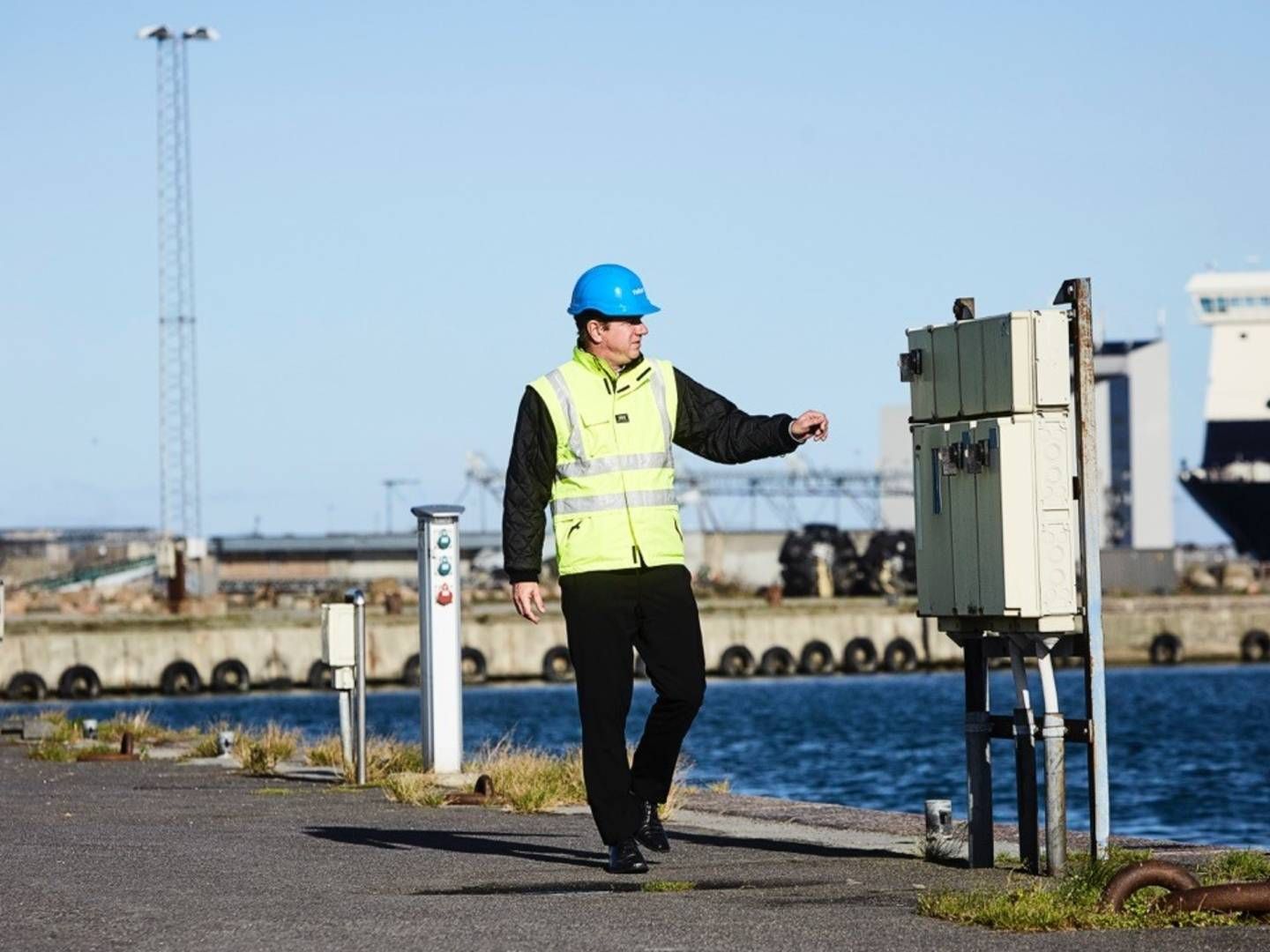 Direktøren på Rønne Havn, Thomas Bendtsen, mener at det er naturligt, at regeringen peger på Bornholm til at drive en kommende energiø. | Foto: Pelle Rink, Rønne Havn