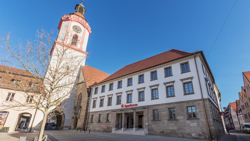 Hauptgeschäftsstelle der Sparkasse Mittelfranken-Süd in Weißenburg. Dorthin wird die Geschäftsstelle in der Gunzenhausener Straße integriert. | Foto: Sparkasse Mittelfranken-Süd