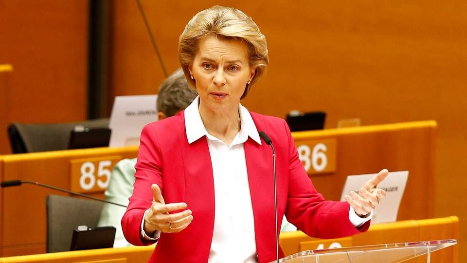 EU-Kommissionens formand, Ursula von der Leyen, fremlagde sin store genopretningsplan onsdag. | Foto: Johanna Geron/Reuters/Ritzau Scanpix