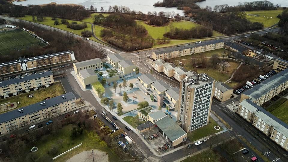 Visualisering af projektet Bygården i Tingbjerg. | Foto: PR / Innovater