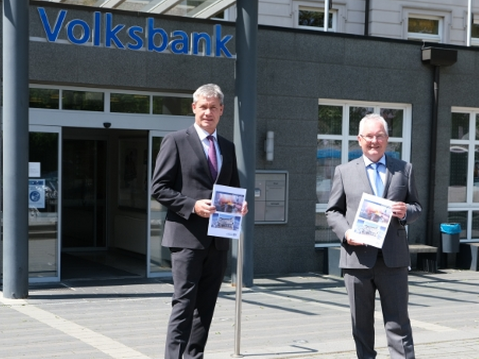 Vorstände der Volksbank Nordharz: Dirk Heide (li.) und Hans-Dieter Reichelt. | Foto: Volksbank Nordharz