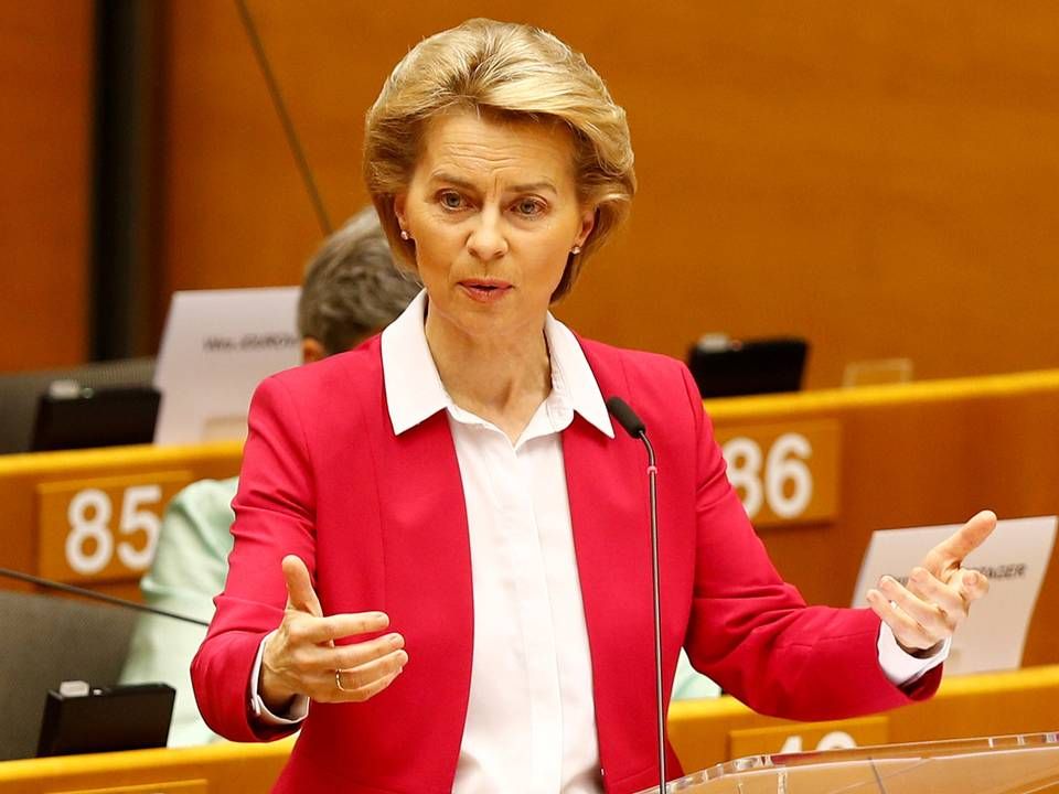 Ursula von der Leyen, EU-Kommissionens formand, opfordrer i en erklæring præsident Trump til at overveje, om USA ikke alligevel skal blive i WHO. | Foto: JOHANNA GERON/REUTERS / X07006