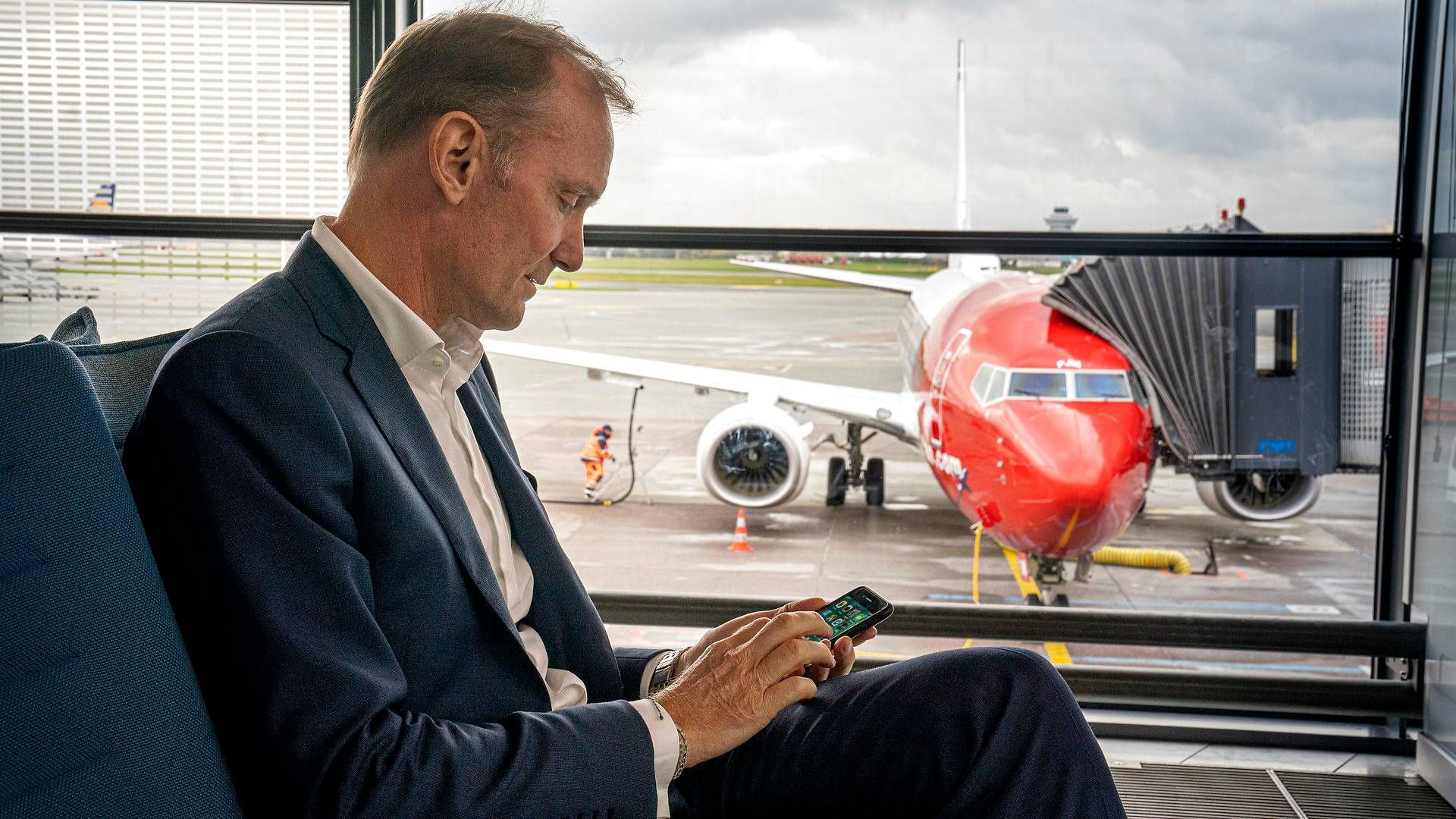 Niels Smedegaard, bestyrelsesformand i flyselskabet Norwegian, mener coronakrisen vil stille nye krav til erhvervsledere, bl.a. fordi vi har opdaget, at hjemmearbejde er effektivt. | Foto: Stine Bidstrup/Ritzau Scanpix