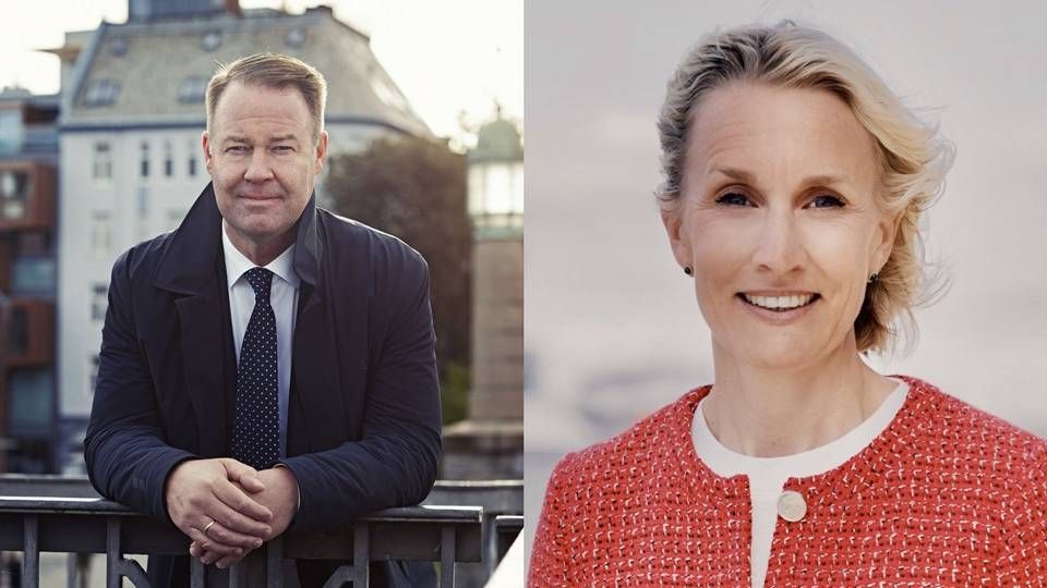 Trond Mellingsæter i Danske Bank og Randi Marjamaa i Nordea opplever at kundene i Norge er godt tilfredse under koronakrisen. Foto: Danske Bank, Nordea