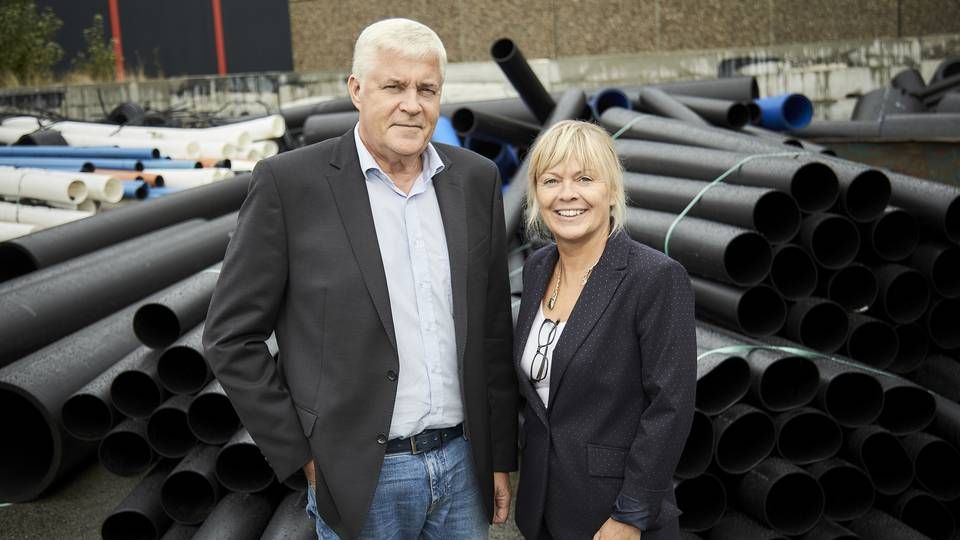 Her ses adm. direktør i Aage Vestergaard Larsen, Franz Cuculiza, og bestyrelsesformand og hovedejer Gitte Buk Larsen, som også chef for marketing og forretningsudvikling i virksomheden. | Foto: Aage Vestergaard Larsen // PR