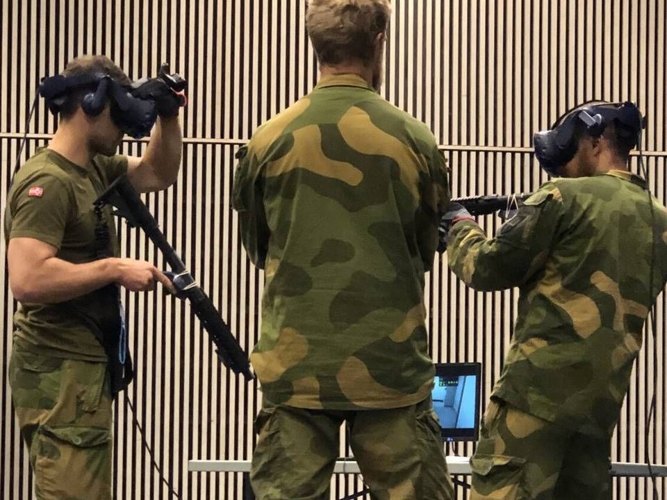 Haptiq skal utvikle AR/VR-system for Forsvaret. Her fra en test av et pilotsystem Haptiq har utviklet. | Foto: Haptiq