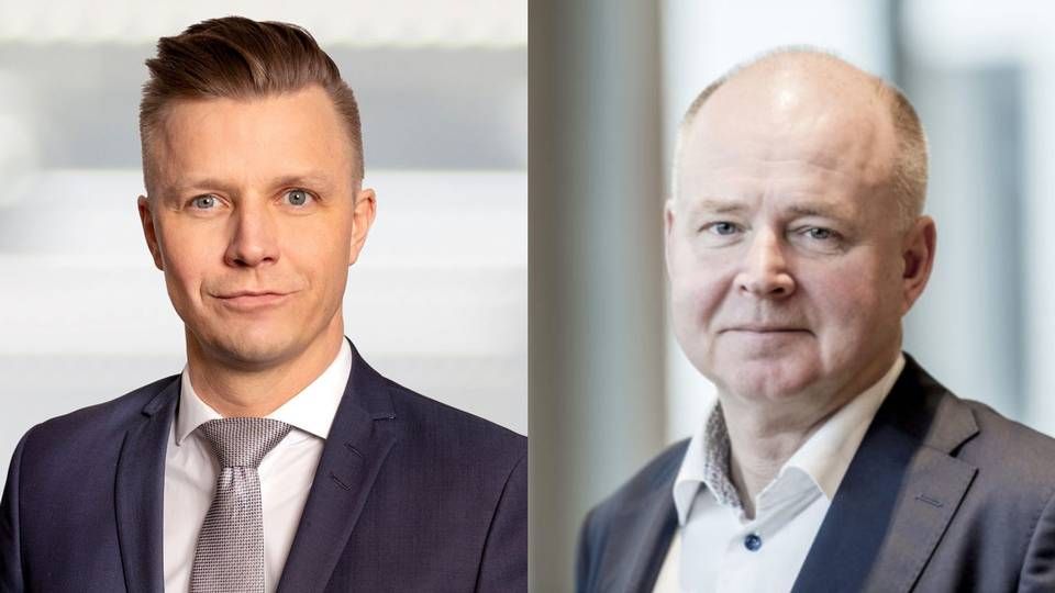 Stian Arnesen i Danske Bank (t.v.) og Jon Brenden i Nordea. | Foto: Danske Bank/Nordea