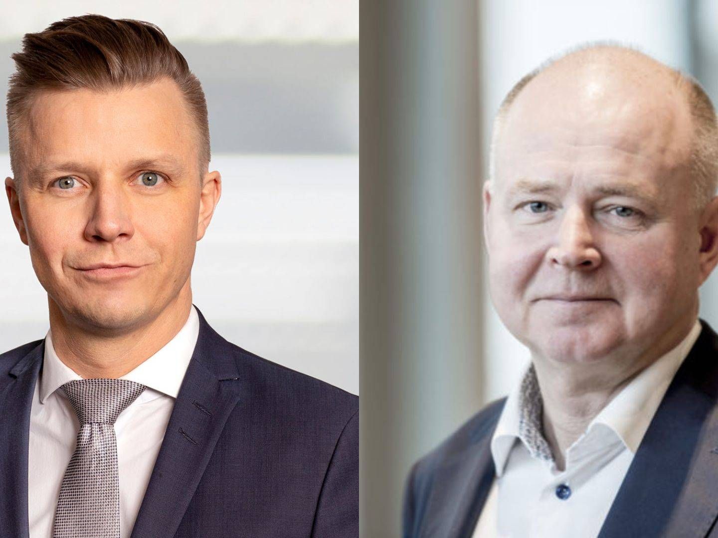 Stian Arnesen i Danske Bank (t.v.) og Jon Brenden i Nordea. | Foto: Danske Bank/Nordea