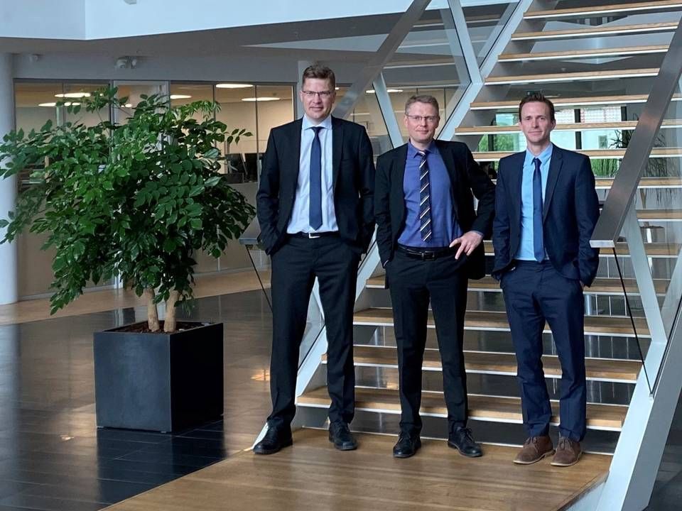 Advokaterne i PMJ Advokater. Fra venstre Lars Møgelvang Hansen, Carsten Palsgaard og Mikkel Johannsen. | Foto: PR