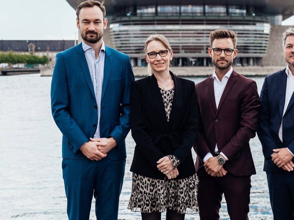 (left-right) Chris Sørensen, fund manager, Mette Østerbye Vejen, CEO, Christian Limdstrøm Andersen, project manager and Carsten Bach, CIO. | Photo: PR / CABA Capital