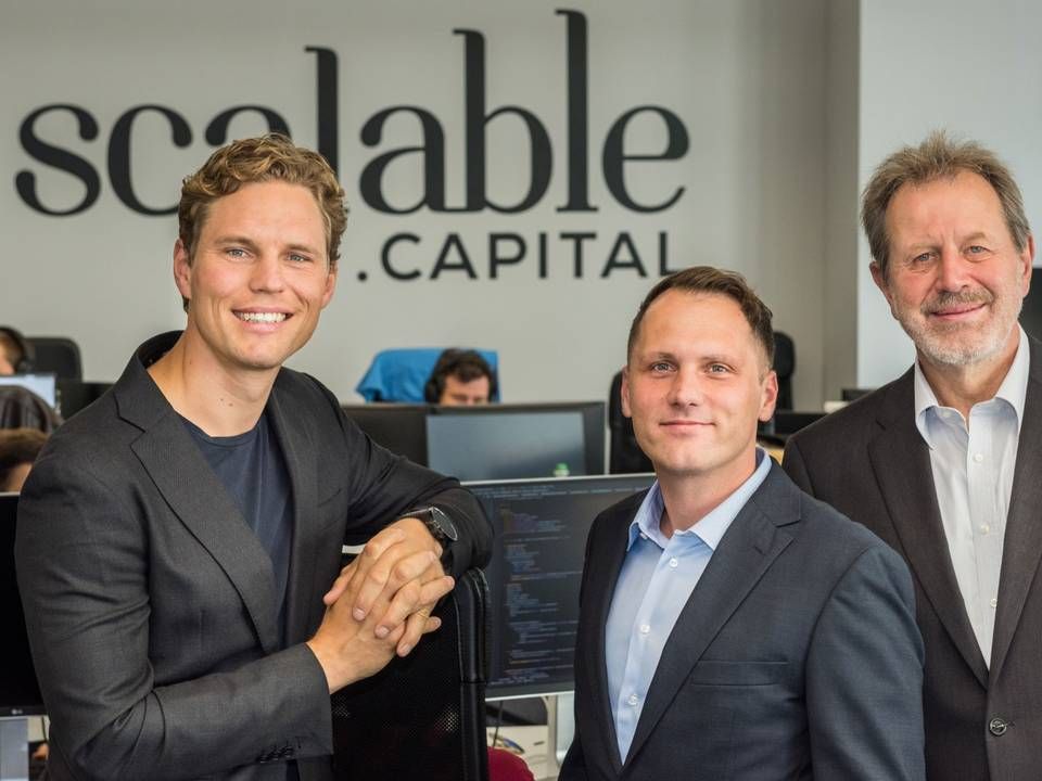 Die Scalable Capital-Gründer Erik Podzuweit, Florian Prucker, Stefan Mittnik (v.l.n.r.). | Foto: Quelle: Scalable Capital