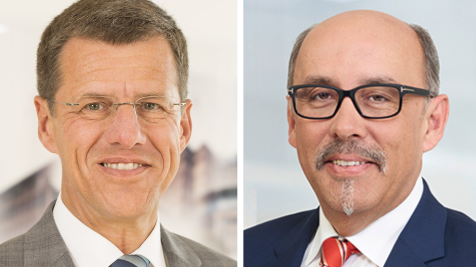 VÖB-Präsident Eckhard Forst (links) und Gunar Feth, Verhandlungsführer der öffentlichen Banken | Foto: VÖB, SaarLB