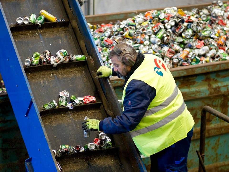 Affaldssortering på anlæg i Holstebro. | Foto: Morten Stricker/Midtjyske Medier/Ritzau Scanpix