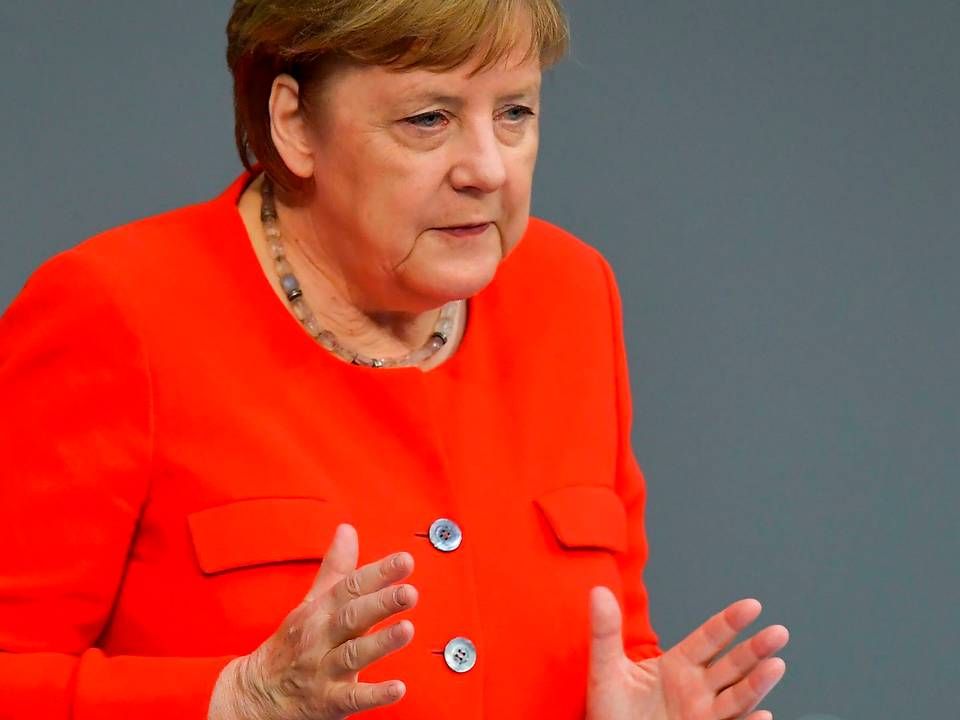 Europa skal være villig til at repræsentere sine egne værdier, siger den tyske kansler, Angela Merkel, forud for Tysklands formandskab for EU, der begynder 1. juli. | Foto: Tobias Schwarz/AFP/Ritzau Scanpix