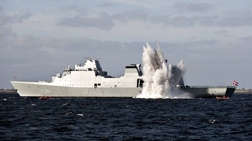 Fregatten Ivar Huitfeldt under en øvelse ved Samsø. | Foto: Anita Graversen/IND