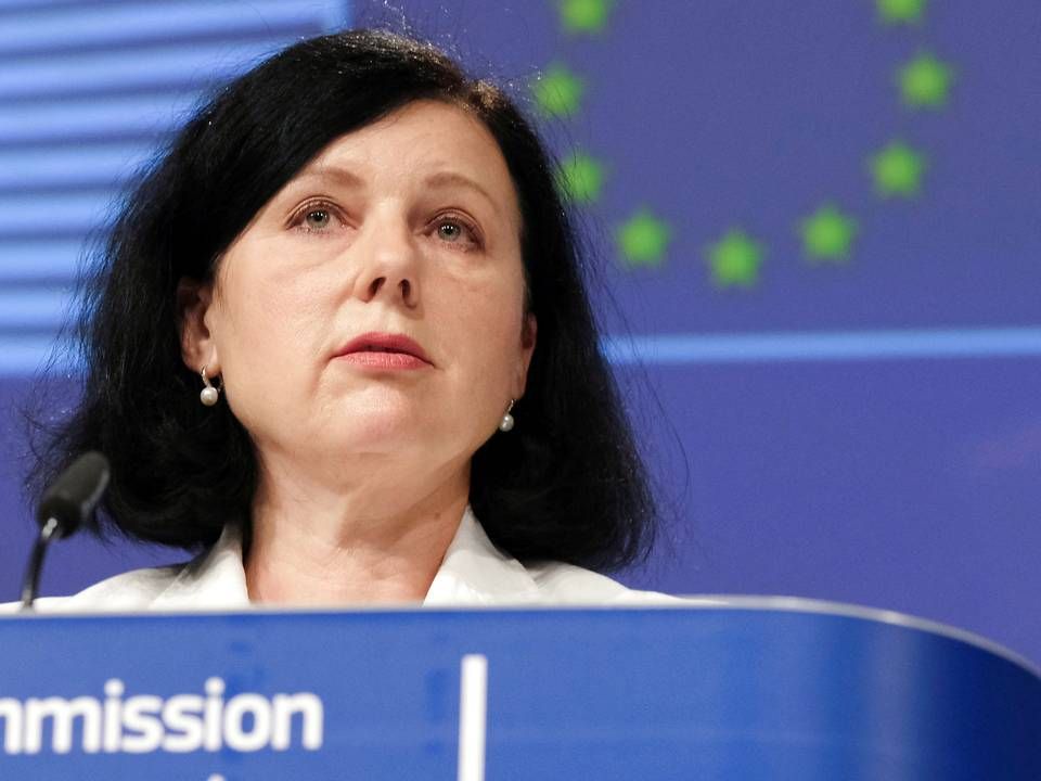 EU-Kommissær Vera Jourova fremlagde onsdag en evaluering af GDPR. | Foto: Pool/Reuters/Ritzau Scanpix